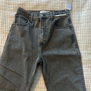 Abercrombie Ultra high rise Ankle straight jeans - Gray